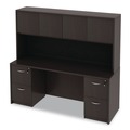  | Alera ALEVA287215ES Valencia Series 70.63 in. x 15 in. x 35.38 in. Hutch with Doors - Espresso image number 4