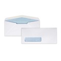 Office Jansan | Quality Park QUA21412 4.13 in. x 9.5 in. #10, Bankers Flap, Gummed Closure, Window Envelope - White (500/Box) image number 1