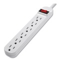 Office Electronics & Batteries | Belkin F9P60903DP 6 Outlets 3 ft. Cord Power Strip - White image number 2