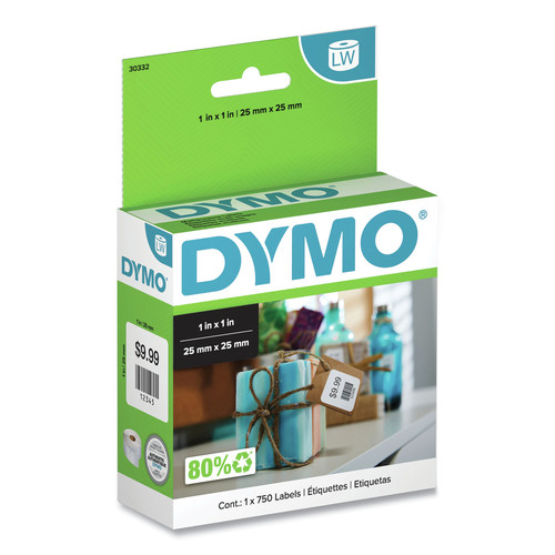 Labels | DYMO 30332 LabelWriter 1 in. x 1 in. Multipurpose Labels - White (1-Roll) image number 0
