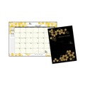 Calendars & Planners | House of Doolittle 266-02 11 in. x 7 in. 12-Month (Jan-Dec 2026) Recycled Honeycomb Monthly Planner - Black/Gold Cover image number 0