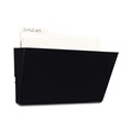 Office Jansan | Universal UNV08122 13 in. x 4.13 in. x 14.5 in. Plastic Wall File Pocket - Letter, Black image number 3