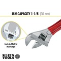 Klein Tools D507-8 8 in. Extra Capacity Adjustable Wrench - Transparent Red Handle image number 2