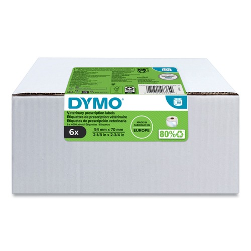 Office & Office Supplies | DYMO 2187328 2.75 in. x 2.12 in. Veterinary Prescription Labels for LabelWriter Label Printers - Black/White (6/Pack) image number 0