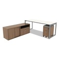 Office Desks & Workstations | Alera ALELSTB24GR Open Office Desk Series 47.25 to 70.78w x 23.63d x 28.5h Adjustable O-Leg Desk Base - Silver image number 9