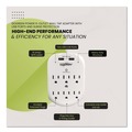 Office Electronics & Batteries | GoGreen Power GG-16000USB4 735 Joules 6-Outlet 4-USB Wall Tap - White image number 5