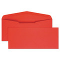Office Jansan | Quality Park QUA11134 4.13 in. x 9.5 in. #10, Commercial Flap, Gummed Closure, Colored Envelope - Red (25/Pack) image number 1