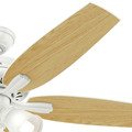 Ceiling Fans | Hunter 53316 52 in. Newsome Fresh White Ceiling Fan with Light image number 5