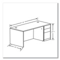 Office Desks & Workstations | HON H105897R.PINCPINC 10500 Series 66 in. x 30 in. x 29.5 in. Single Pedestal Desk - Pinnacle image number 2
