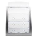 Office Jansan | Deflecto 693745 11.25 in. x 6.94 in. x 13.31 in. 3-Tier Literature Holder - Leaflet Size, Silver image number 1