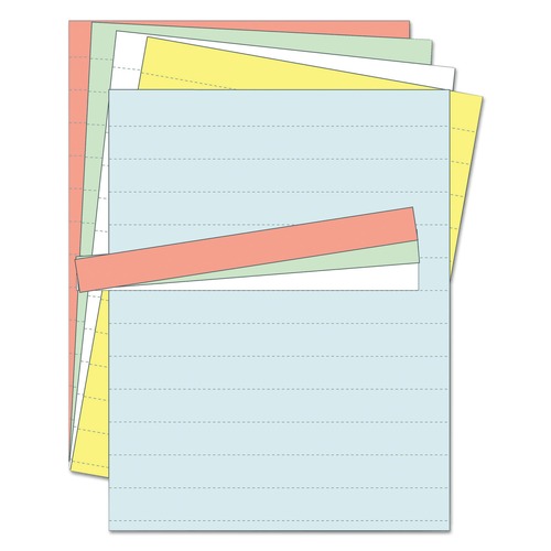 Office Jansan | MasterVision FM1614 8-1/2 in. x 11 in. Replacement Data Card Sheets - Assorted Colors (10 Sheets/Pack) image number 0