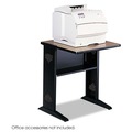 Office Carts & Stands | Safco 1934 23.5 in. x 28 in. x 30 in. Fax/Printer Stand with Reversible Top - Medium Oak/Black image number 0