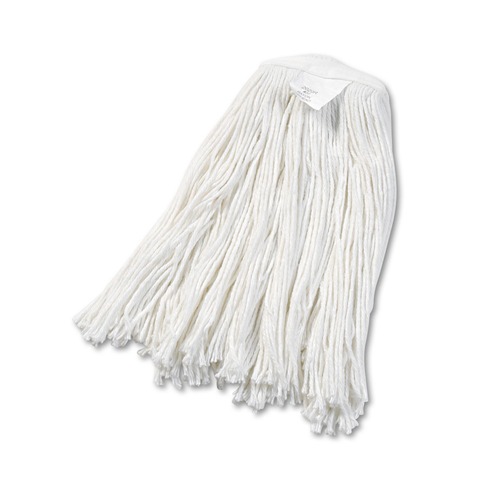 Mops | Boardwalk BWK2020RCT No. 20 Rayon Cut-End Wet Mop Head - White (12/Carton) image number 0