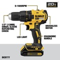 Combo Kits | Factory Reconditioned Dewalt DCK277D2R 20V MAX 1/2 in. Cordless Drill Driver and 1/4 in. Cordless Impact Driver Combo Kit image number 2