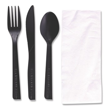 Eco-Products EP-S115 6 in. 100 percent Recycled Content Cutlery Kit - (250/Carton)