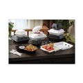 Food Service | Pactiv Corp. YHLW08010000 SmartLock 8 in. x 8 in. x 3 in. Medium Foam Hinged Lid Container - White (150/Carton) image number 4