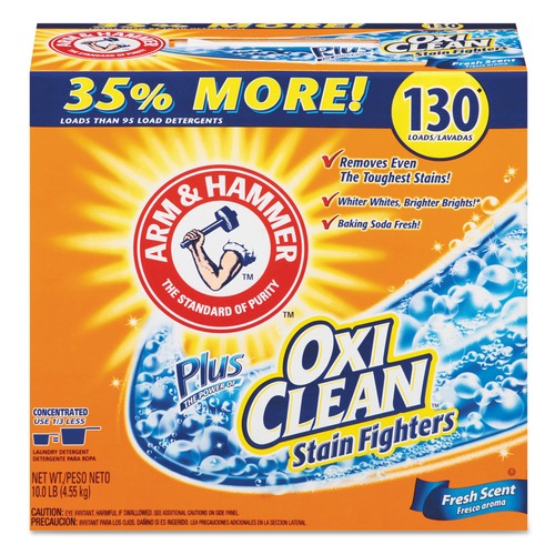  | Arm & Hammer 33200-00108 9.92 lbs. Power of OxiClean Powder Detergent - Fresh (3/Carton) image number 0