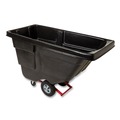 Trash Cans | Rubbermaid Commercial FG130400BLA 202 gal. 450 lbs. Capacity Plastic Rotomolded Tilt Truck - Black image number 1