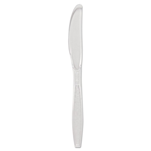 Cutlery | SOLO GDC6KN-0090 Guildware Heavyweight Plastic Knives - Clear (1000/Carton) image number 0
