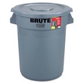 Trash & Waste Bins | Rubbermaid Commercial FG863292GRAY Brute 32-Gallon Plastic Container with Lid - Gray image number 0