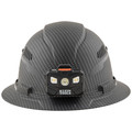 Hard Hats | Klein Tools 60347 Premium KARBN Pattern Class C, Vented, Full Brim Hard Hat with Rechargeable Lamp image number 1