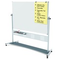 Office & Office Supplies | MasterVision QR5507 70.8 in. x 47.2 in. Board 80 in. Tall Aluminum Frame Horizontal Orientation Revolver Easel - White/Silver image number 3