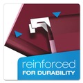  | Pendaflex 04152 1/5 BUR 1/5-Cut Tabs Colored Reinforced Hanging Letter Folders - Burgundy (25/Box) image number 1