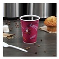 Food Service | SOLO 412SIN-0041 12 oz. Paper Hot Drink Cups in Bistro Design - Maroon (50/Pack) image number 8