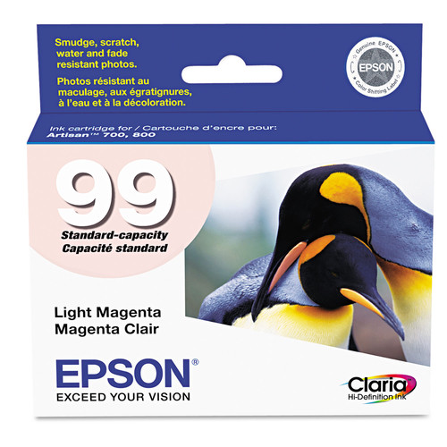 Ink & Toner | Epson T099620-S T099620-S (99) 450 Page-Yield Claria Ink - Light Magenta image number 0