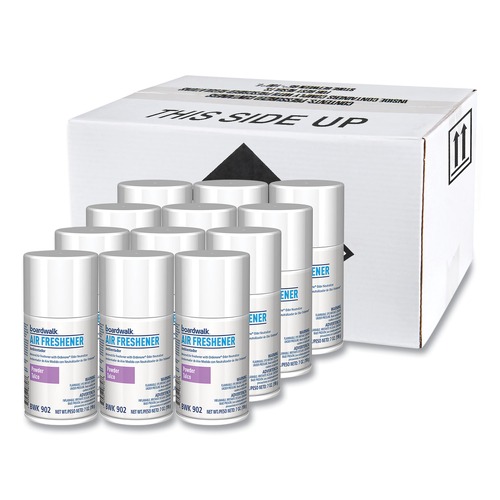 Office Jansan | Boardwalk 1048762 7 oz. Aerosol Spray Metered Air Freshener Refill - Powder Mist (12/Carton) image number 0