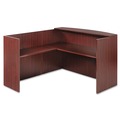 Office & Office Supplies | Alera ALEVA327236MY Valencia Series 71 in. x 35.5 in. x 29.5 in. - 42.5 in. Reception Desk with Counter - Mahogany image number 1