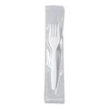Cutlery | SOLO MOW1-0007 Individually Wrapped Regal Mediumweight Plastic Cutlery Fork - White (1000/Carton) image number 1