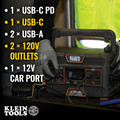 Jobsite | Klein Tools KTB500 120V Lithium-Ion 500 Watt Corded/Cordless Portable Power Station image number 5