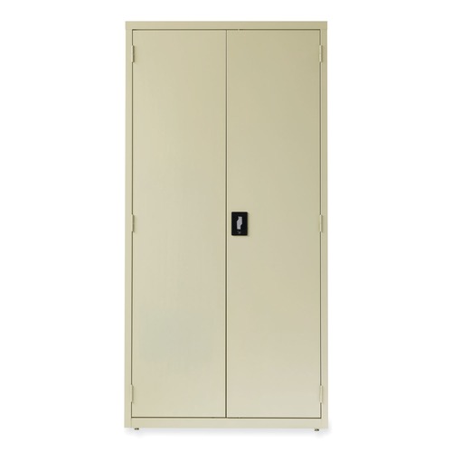 Office Filing Cabinets & Shelves | Alera 25766 36 in. x 18 in. x 72 in. 5 Shelves Economy Assembled Storage Cabinets - Putty image number 0