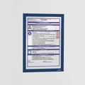 Office Furniture Accessories | Durable 476807 Infoframe DURAFRAME 9.5 in. x 12 in. Self Adhesive Double Sided Sign Holder - Dark Blue Frame (2/Pack) image number 1