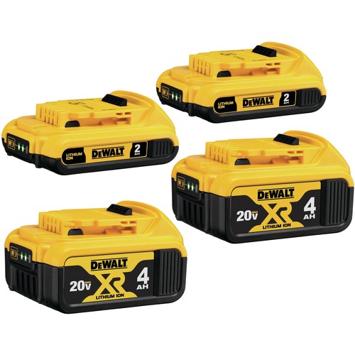 Batteries | Dewalt DCB324-4 (4) 20V MAX 4 Ah and 2 Ah Lithium Ion Batteries image number 0