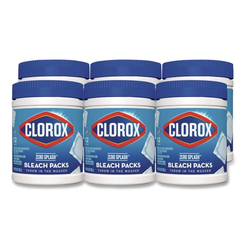 Office Jansan | Clorox 31371 Zero Splash Bleach Packs - Regular (6 Canisters/Carton) image number 0
