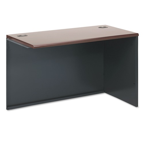 Office Desks & Workstations | HON H38943R.N.S 38000 Series 48 in. x 24 in. x 29.5 in. Right Return Shell - Mahogany/Charcoal image number 0