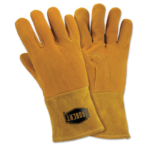 Work Gloves | West Chester 6030-L LG Insulated Top Grain Reverse Deerskin Mig Welding Gloves (Orange/Tan) image number 0