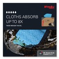 Office Jansan | WypAll KCC 33352 Power Clean BRAG Box 12.1 in. x 16.8 in. Oil Grease and Ink Cloths - Blue (180/Carton) image number 2