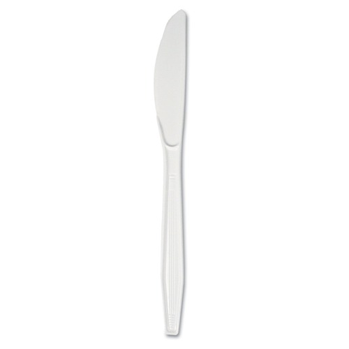 Cutlery | Boardwalk BWK KNIFEMWPS Mediumweight Polystyrene Knife - White (100/Box) image number 0
