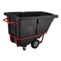 Utility Carts | Rubbermaid Commercial FG130500BLA 1/2 cu-yd. 850 lb. Capacity Rotomolded Rectangular Plastic Tilt Truck (Black) image number 2