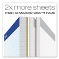 Office Jansan | Ampad 20-210 8.5 in. x 11.75 in. Quadrille Rule Quad Double Sheet Pad - White (100 Sheets/Pad) image number 1