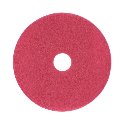 Cleaning & Janitorial Accessories | Boardwalk BWK4018RED 18 in. Buffing Floor Pads - Red (5-Piece/Carton) image number 0