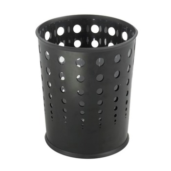 Safco 6-Gallon Steel Bubble Wastebaskets - Black