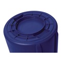 Office Jansan | Rubbermaid Commercial FG263200BLUE 32 Gallon Plastic Vented Round Brute Container - Blue image number 2