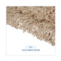 Just Launched | Boardwalk BWK1360 60 in. x 5 in. Hygrade Cotton Industrial Dust Mop Head - White image number 5