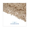 Mops | Boardwalk BWK1360 60 in. x 5 in. Hygrade Cotton Industrial Dust Mop Head - White image number 5