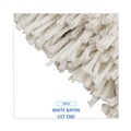Just Launched | Boardwalk BWK224RCT 24 oz. Rayon Premium Cut-End Wet Mop Heads - White (12/Carton) image number 5