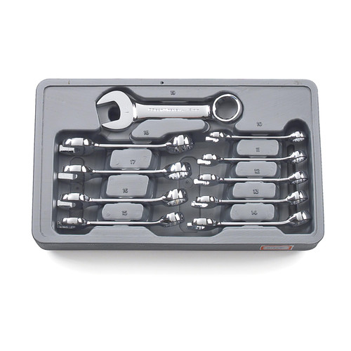 Combination Wrenches | GearWrench 81904 10-Piece Metric Stubby Combination Non-Ratcheting Wrench Set image number 0